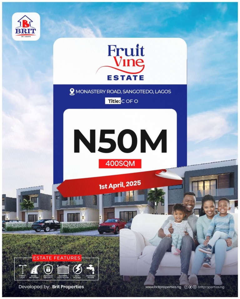 buy land in nigeria, land for sale in nigeria, fruit vine flyer
