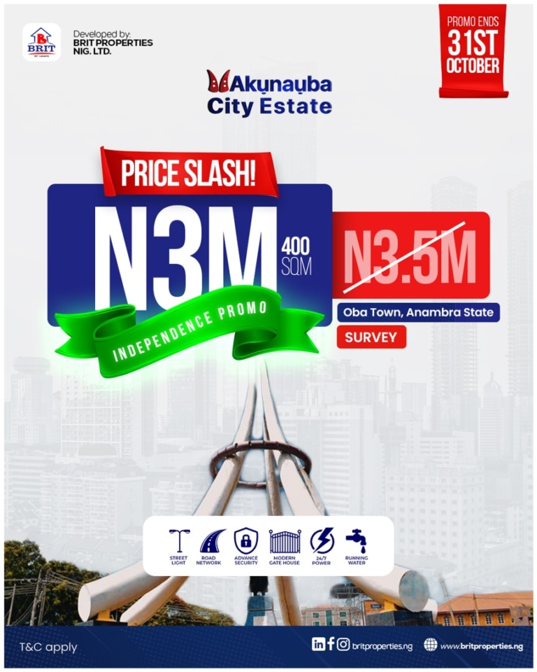 buy land in nigeria, land for sale in nigeria, imole flyer